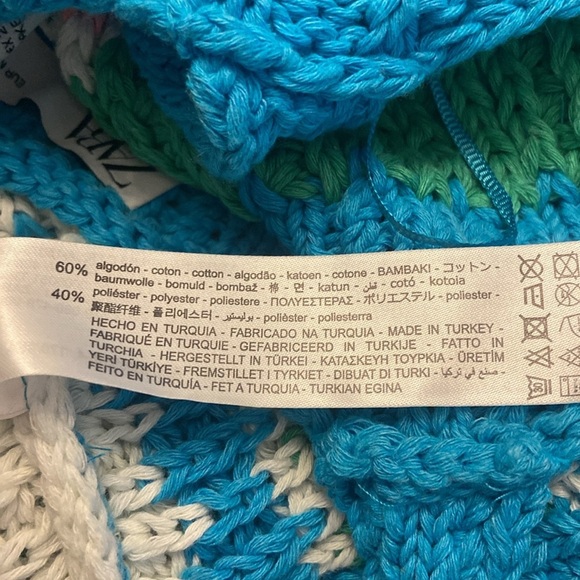 ZARA Bloggers Favorite MATCHING SET Crochet Crop Top & Cardigan Sweater Sz M - Picture 13 of 13